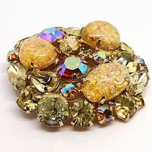 Faux Opal Brooch